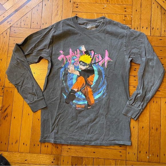 Naruto Shippuden Gray Long Sleeve Tee - Picture 1 of 8